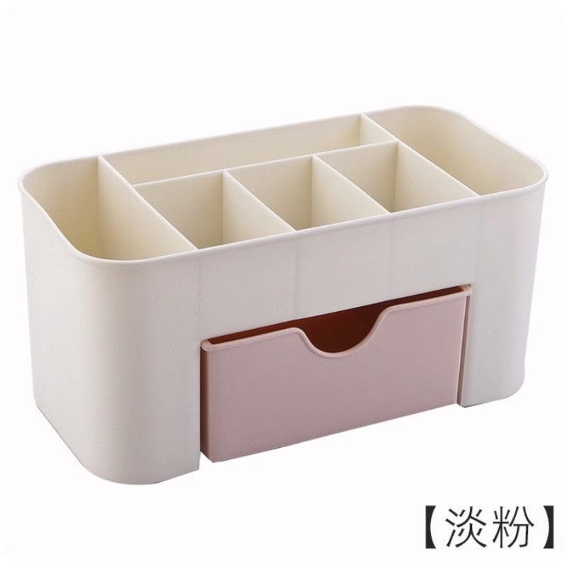 Nordic Desktop Drawer Cosmetic Storage Box Makeup Brush Organizer Box Jewelry Lipstick Mask Compartment Cosmetic Storage Case